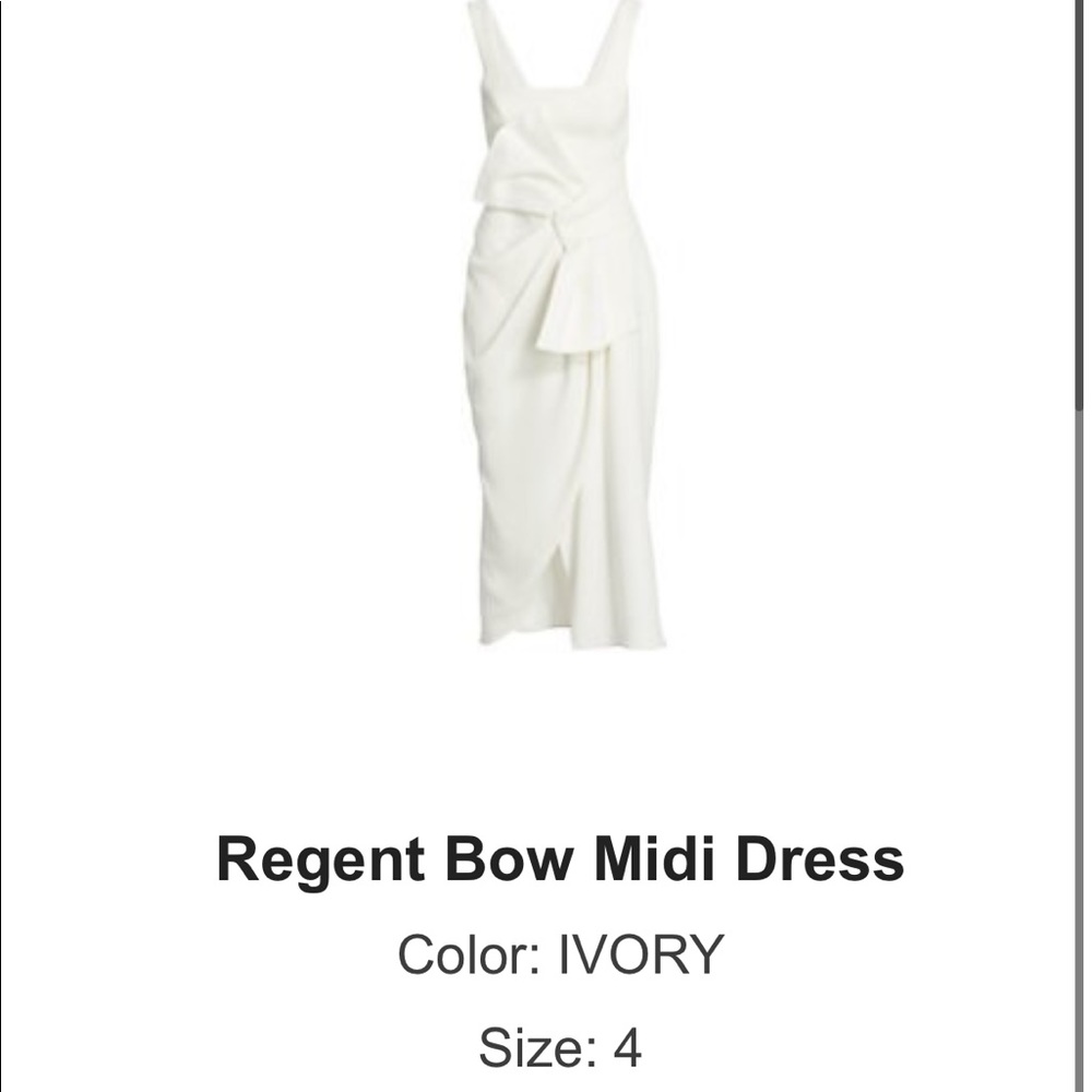 Acler Regent Bow Ivory Dress Size 4